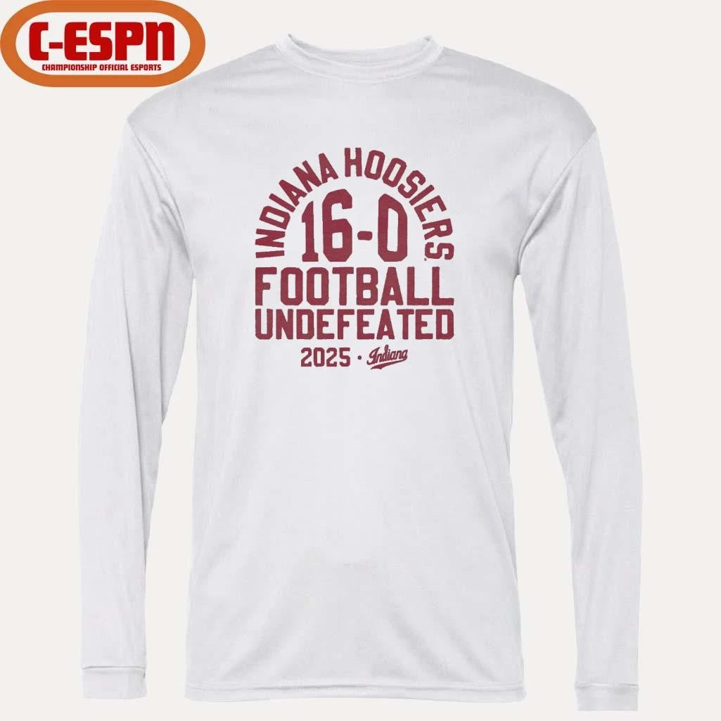 Official 2025 Indiana Football Undefeated 16-0 Shirt