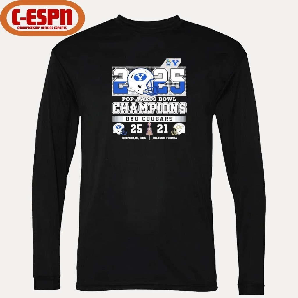 Official 2025 Pop-Tarts Bowl Champions BYU Cougars 25-21 Georgia Tech Shirt