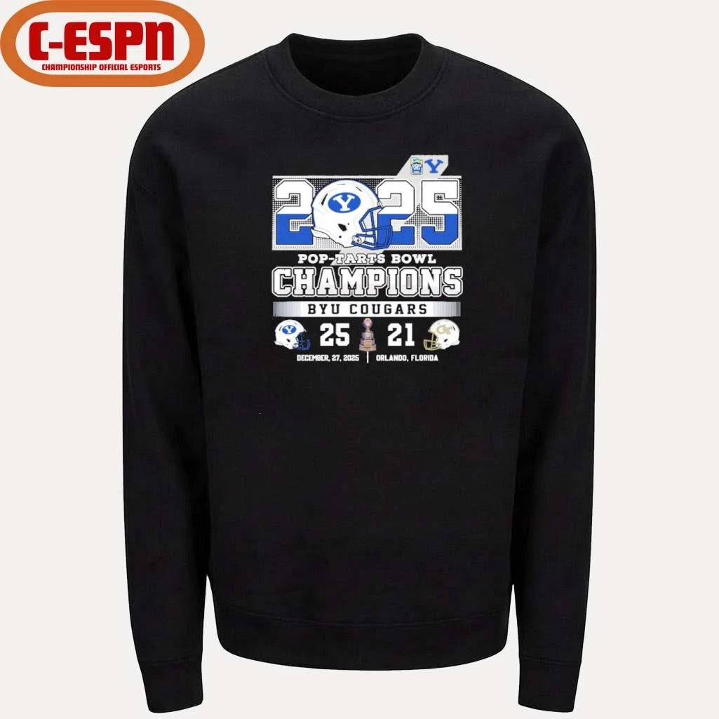 Official 2025 Pop-Tarts Bowl Champions BYU Cougars 25-21 Georgia Tech Shirt