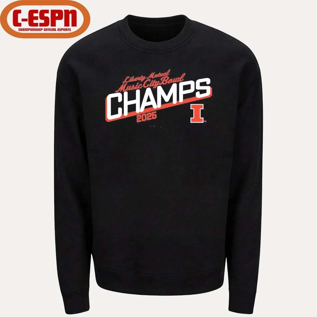 Official 2025 Transperfect Music City Bowl Illinois Champs Shirt