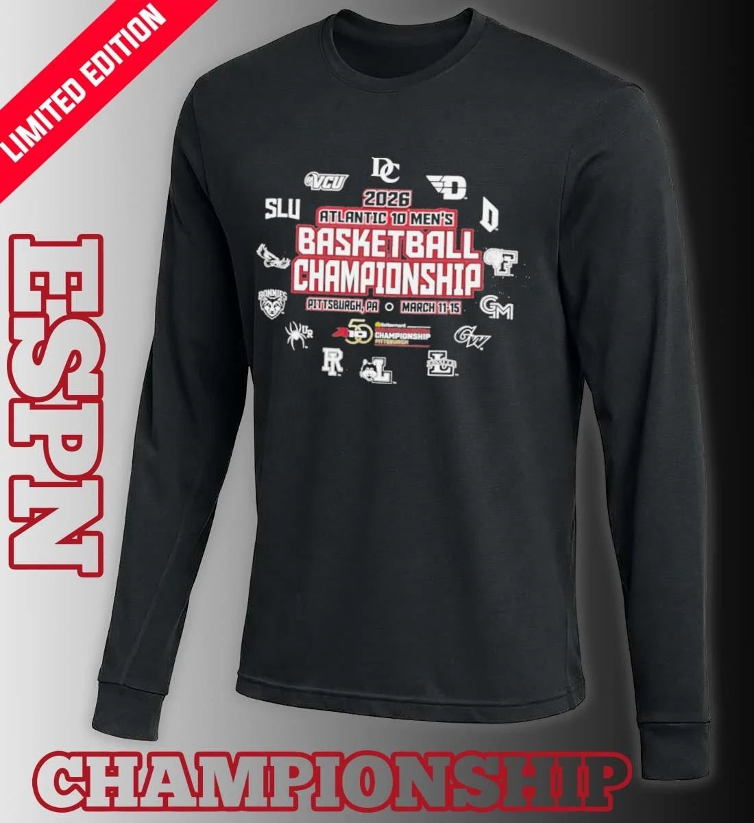 Official 2026 A-10 Men’s Basketball Championship Shirt