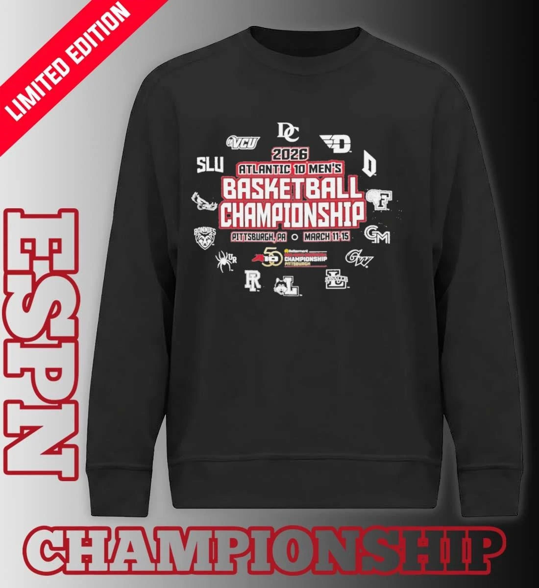 Official 2026 A-10 Men’s Basketball Championship Shirt