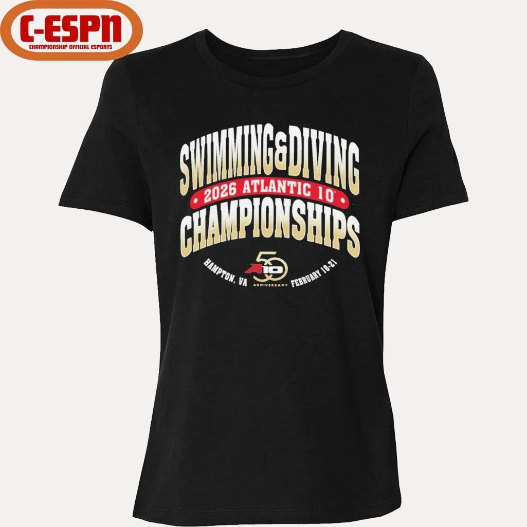 Official 2026 A-10 Swimming &amp; Diving Championships Shirt