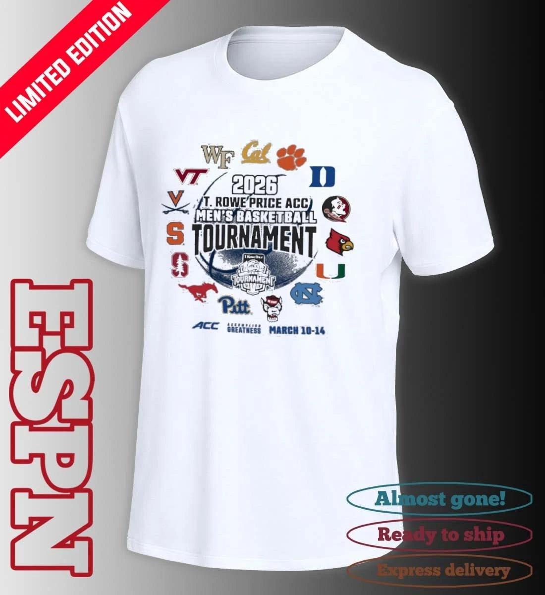 Official 2026 ACC Men’s Basketball Championship T-Shirt