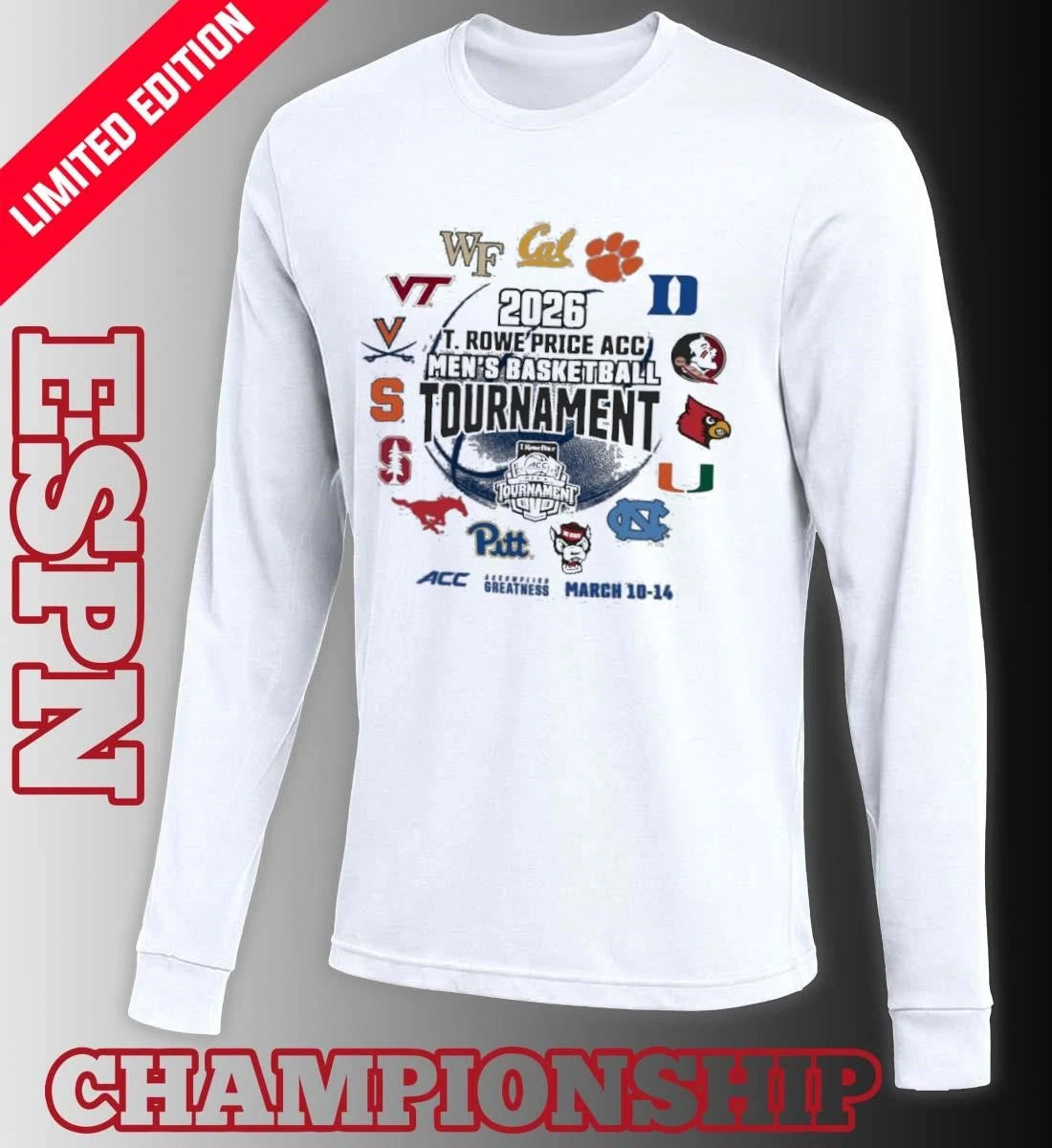Official 2026 ACC Men’s Basketball Championship T-Shirt