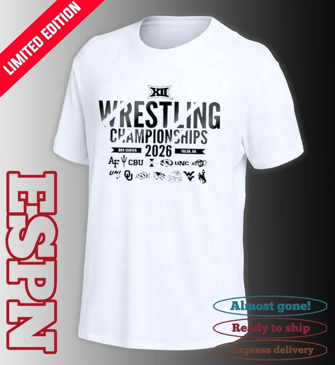 Official 2026 Big 12 Wrestling Championships – Tulsa, OK Shirt