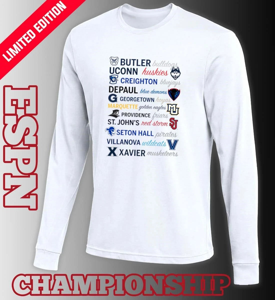 Official 2026 Big East Conference Basketball University Teams Shirt