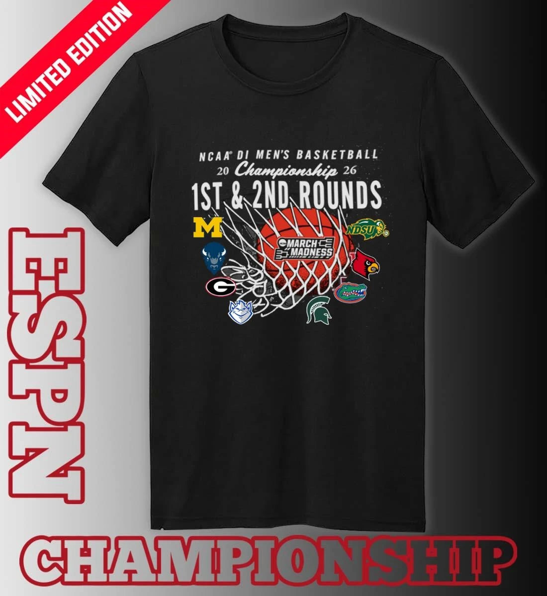 Official 2026 NCAA DI Men’s Basketball 1st, 2nd Rounds – Buffalo Shirt