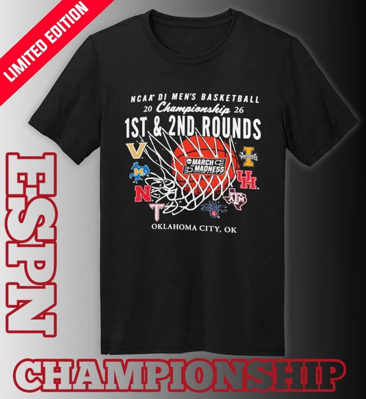Official 2026 NCAA DI Men’s Basketball 1st, 2nd Rounds – Oklahoma City Shirt