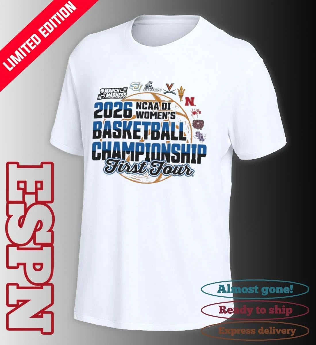 Official 2026 NCAA DI Women’s Basketball Championship – First Four T-shirt