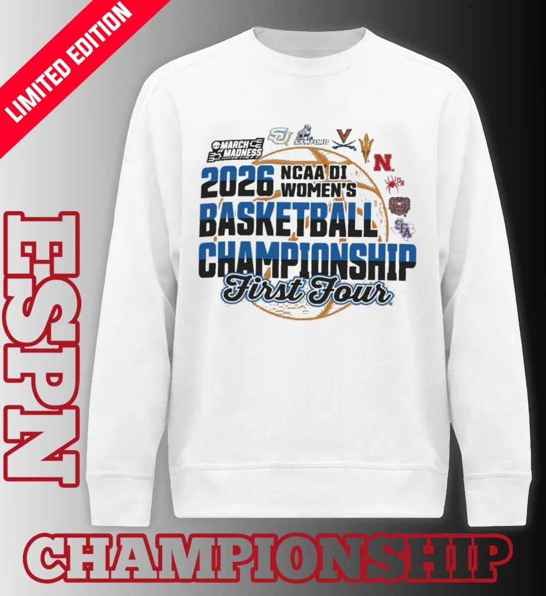 Official 2026 NCAA DI Women’s Basketball Championship – First Four T-shirt