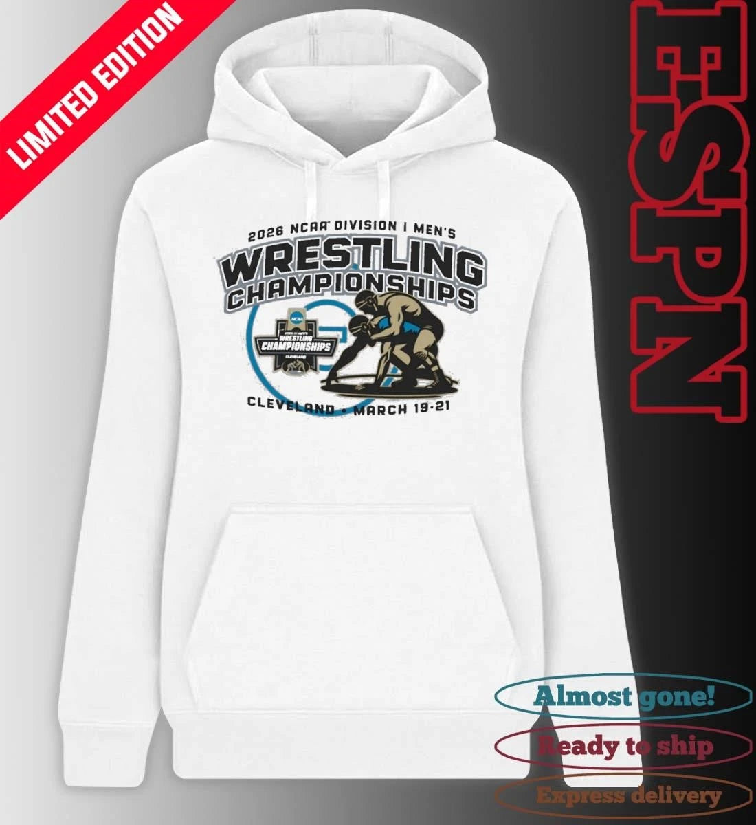 Official 2026 NCAA DI Wrestling Championships Cleveland March 19-21 Shirt