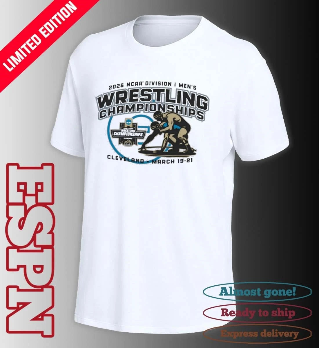 Official 2026 NCAA DI Wrestling Championships Cleveland March 19-21 Shirt