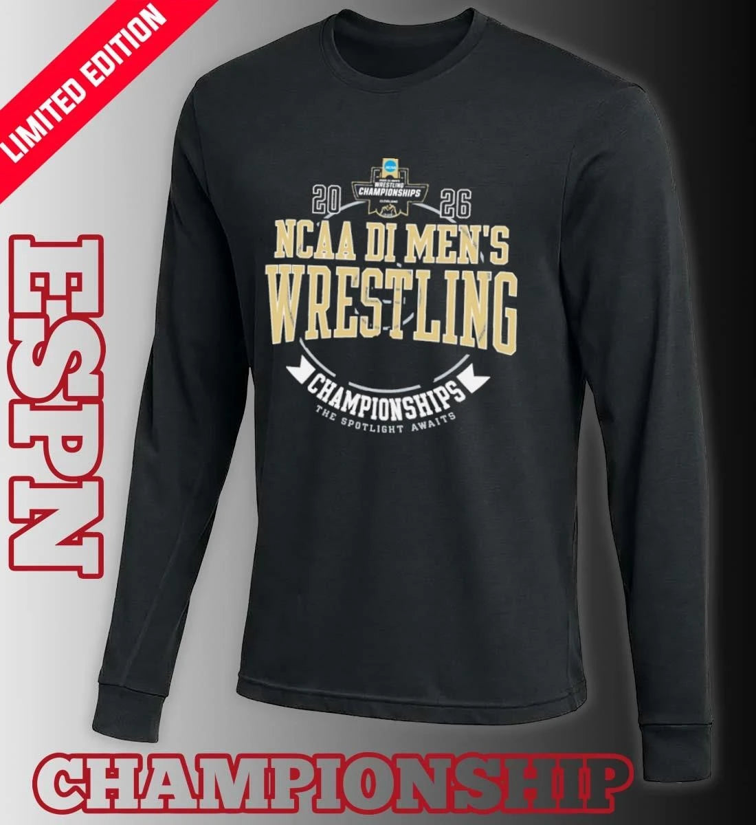 Official 2026 NCAA DI Wrestling Championships Cleveland – The Spotlight Awaits Shirt