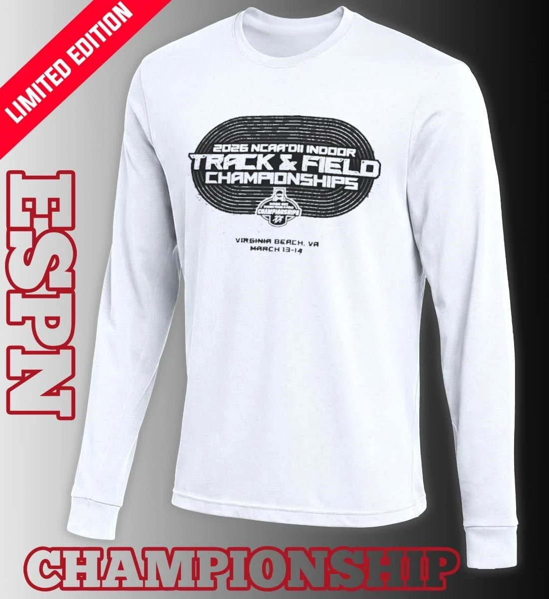 Official 2026 NCAA DII Indoor Track &amp; Field Championship – Virginia Beach, VA Shirt