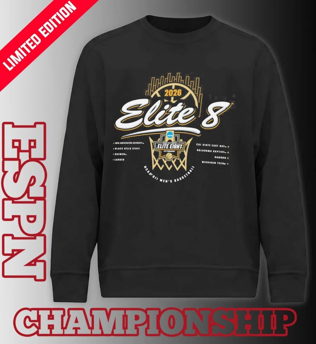 Official 2026 NCAA Division II Men’s Basketball Elite 8 T-Shirt