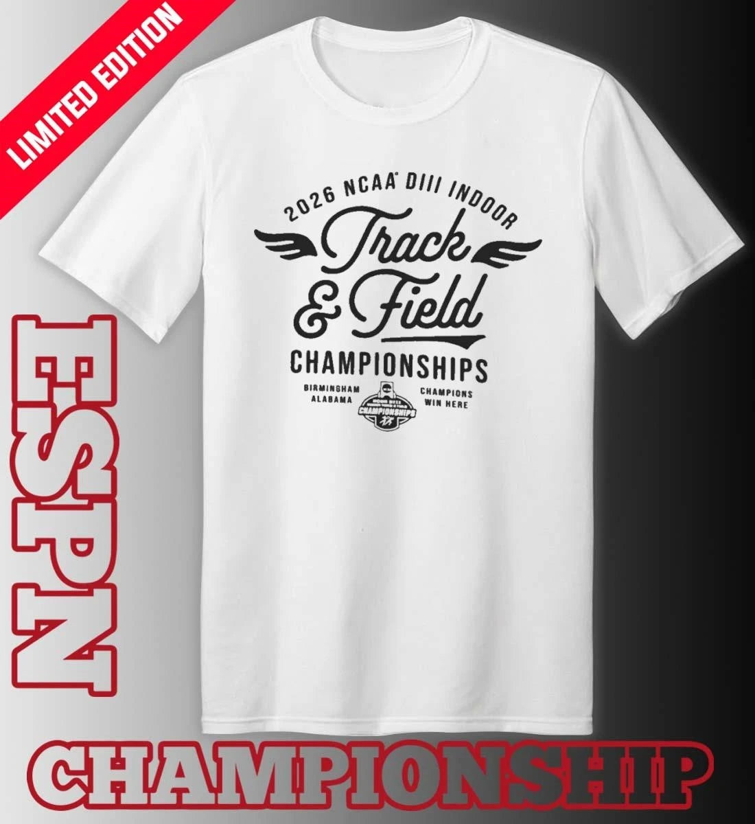 Official 2026 NCAA Division III Indoor Track &amp; Field Final Shirt