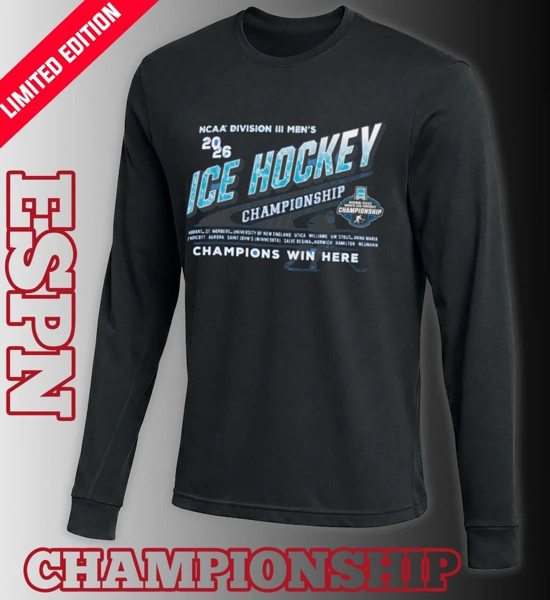Official 2026 NCAA Division III Men’s Ice Hockey 1st Round T-Shirt
