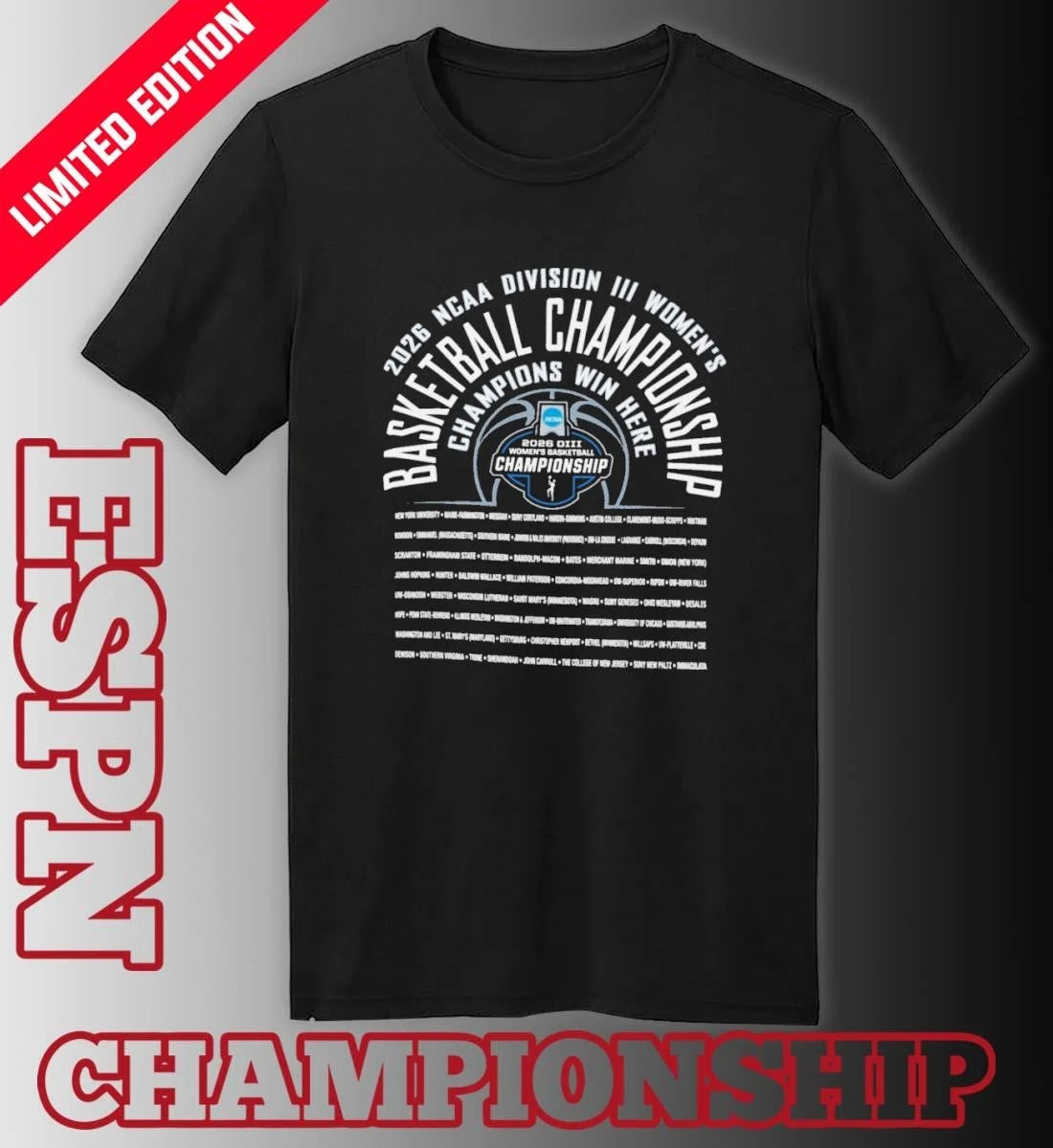 Official 2026 NCAA Division III Women’s Basketball Championship Shirt
