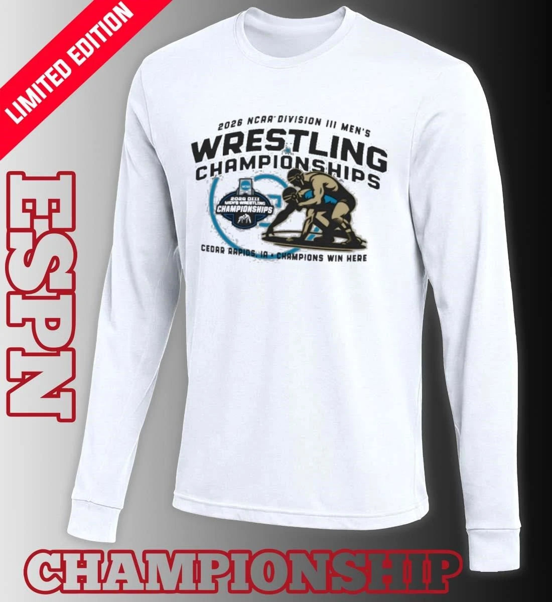 Official 2026 NCAA Division III Wrestling Championships Shirt