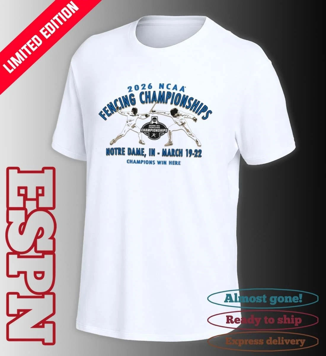 Official 2026 NCAA Fencing Championships T-Shirt
