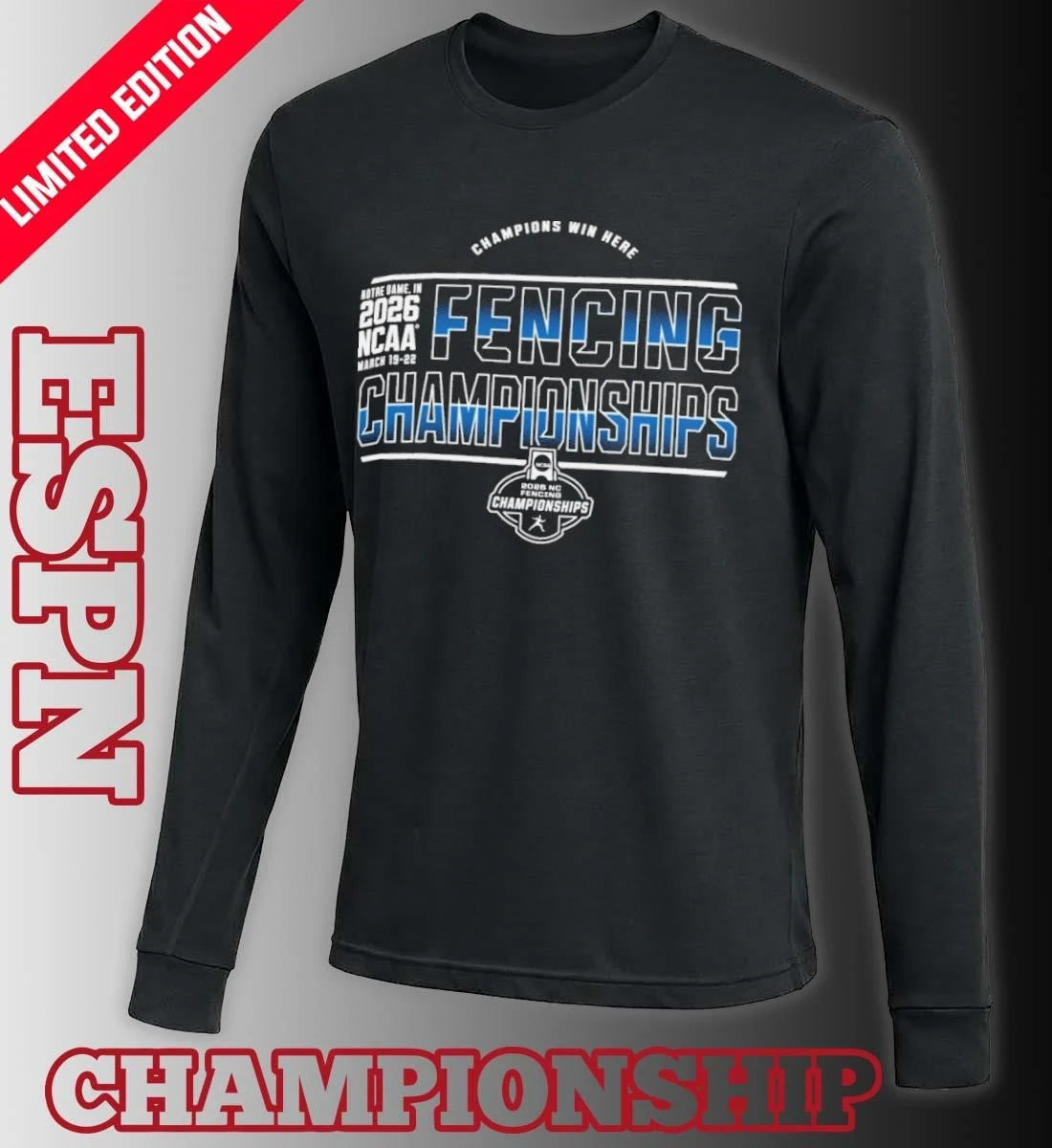 Official 2026 NCAA Fencing Championships March 19-22 T-Shirt