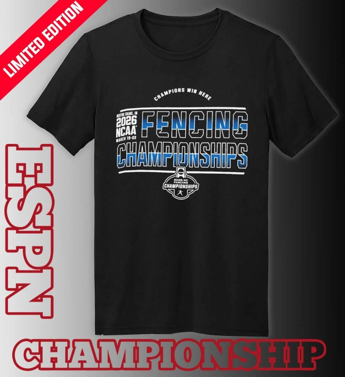 Official 2026 NCAA Fencing Championships March 19-22 T-Shirt