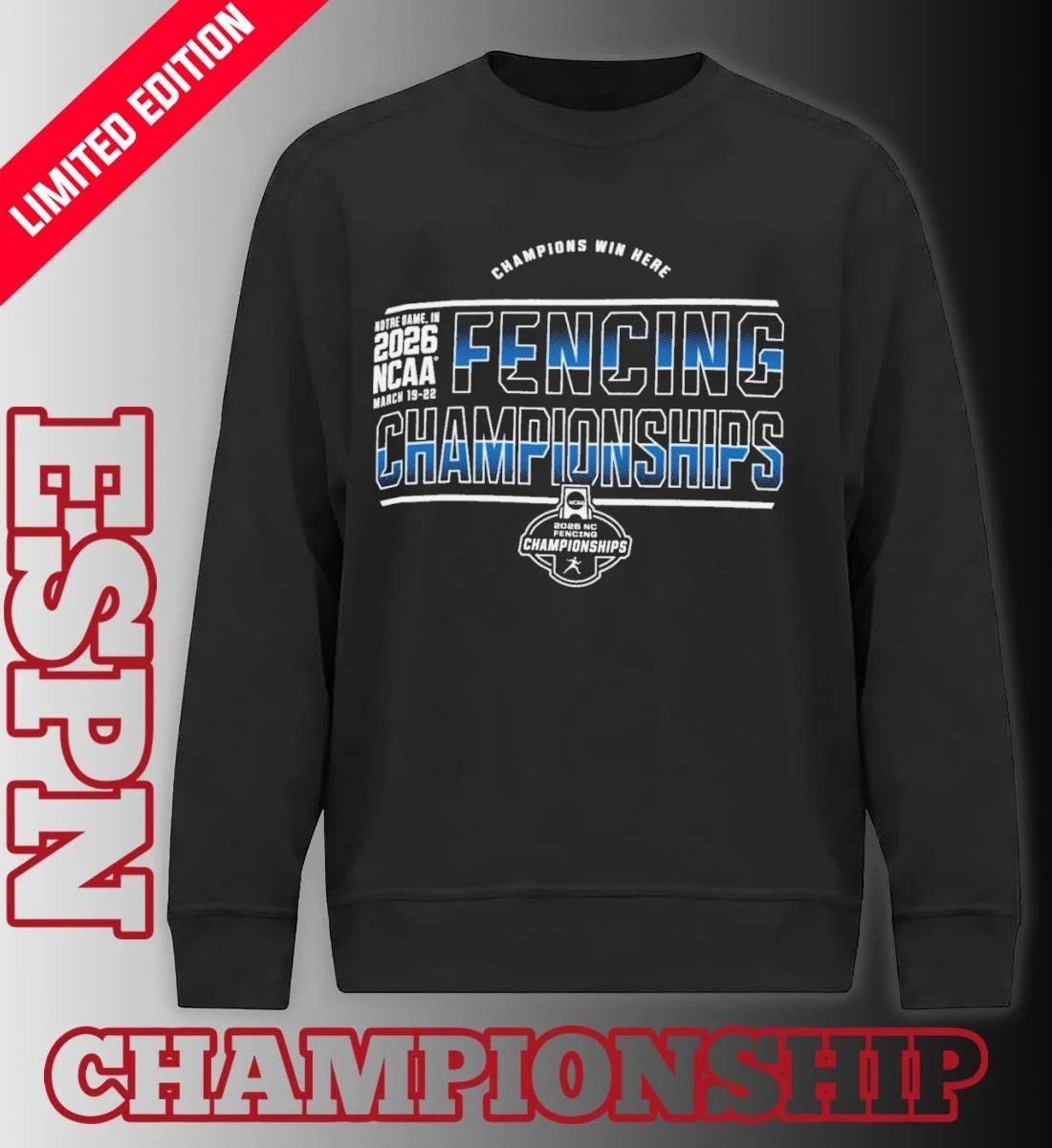 Official 2026 NCAA Fencing Championships March 19-22 T-Shirt