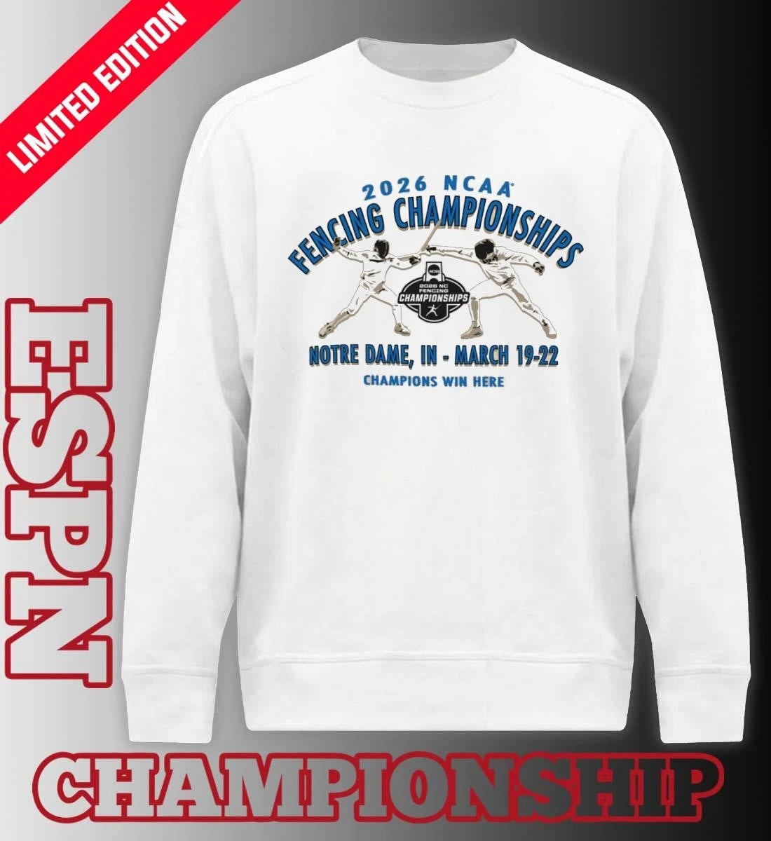 Official 2026 NCAA Fencing Championships T-Shirt