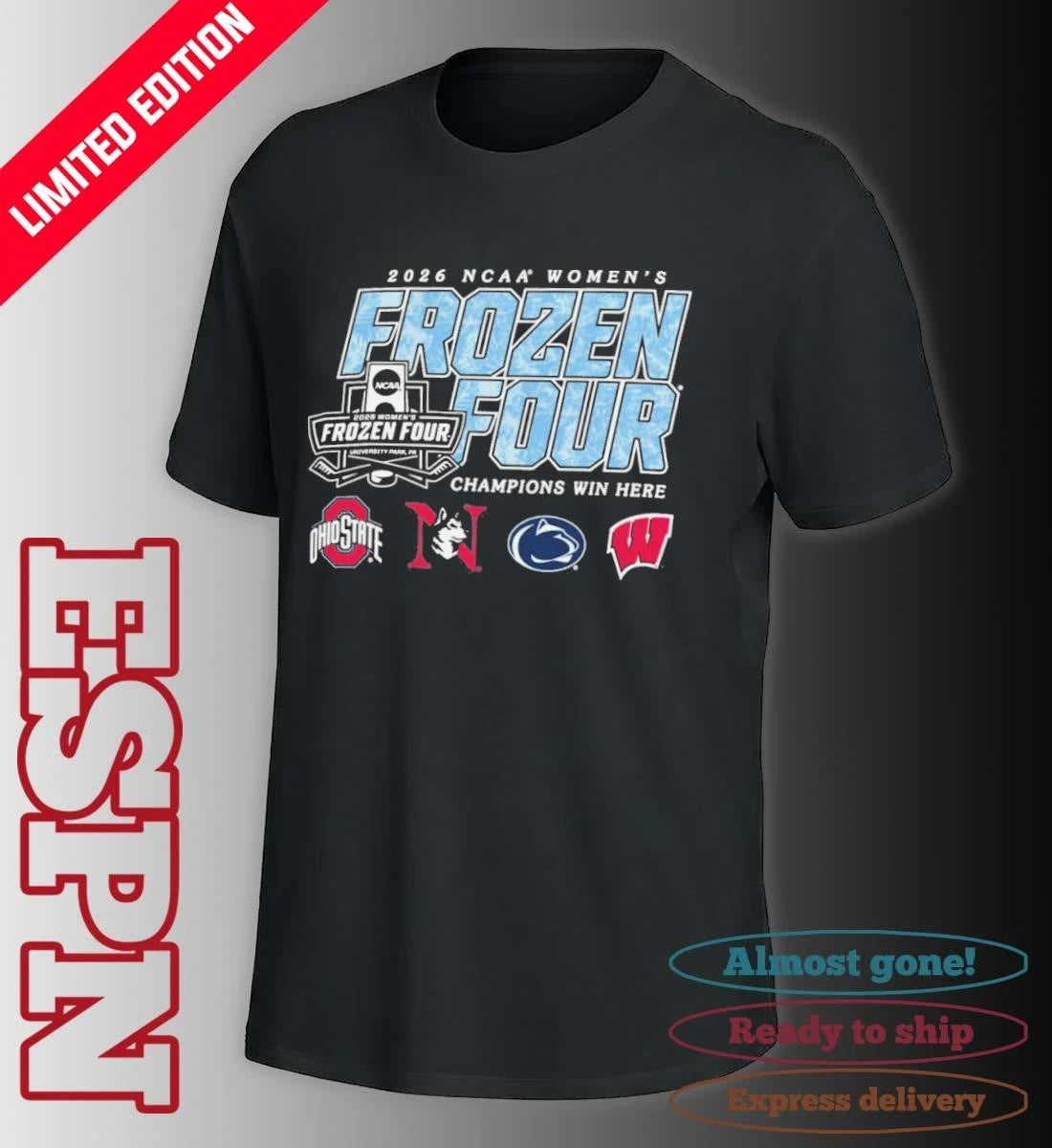 Official 2026 National Collegiate Women’s Ice Hockey Championship – Frozen Four T-Shirt