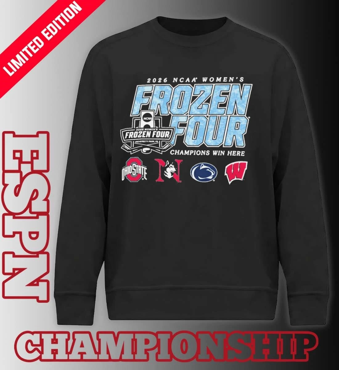 Official 2026 National Collegiate Women’s Ice Hockey Championship – Frozen Four T-Shirt