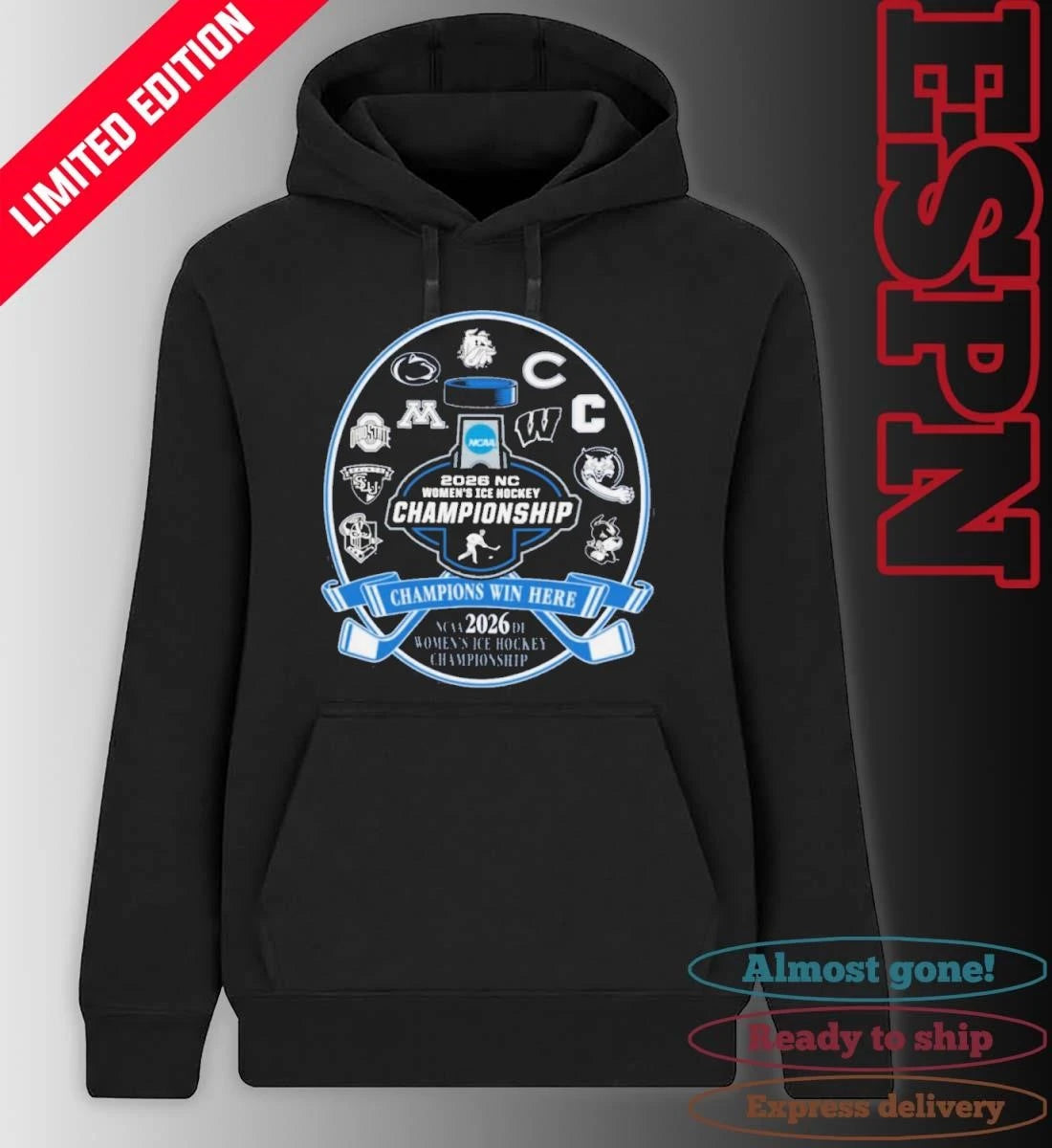 Official 2026 National Collegiate Women’s Ice Hockey Regional Shirt