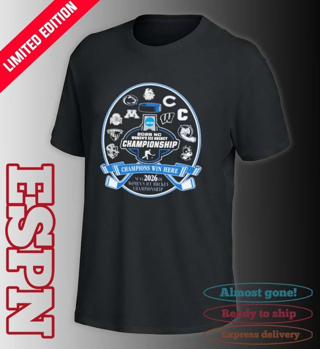 Official 2026 National Collegiate Women’s Ice Hockey Regional Shirt