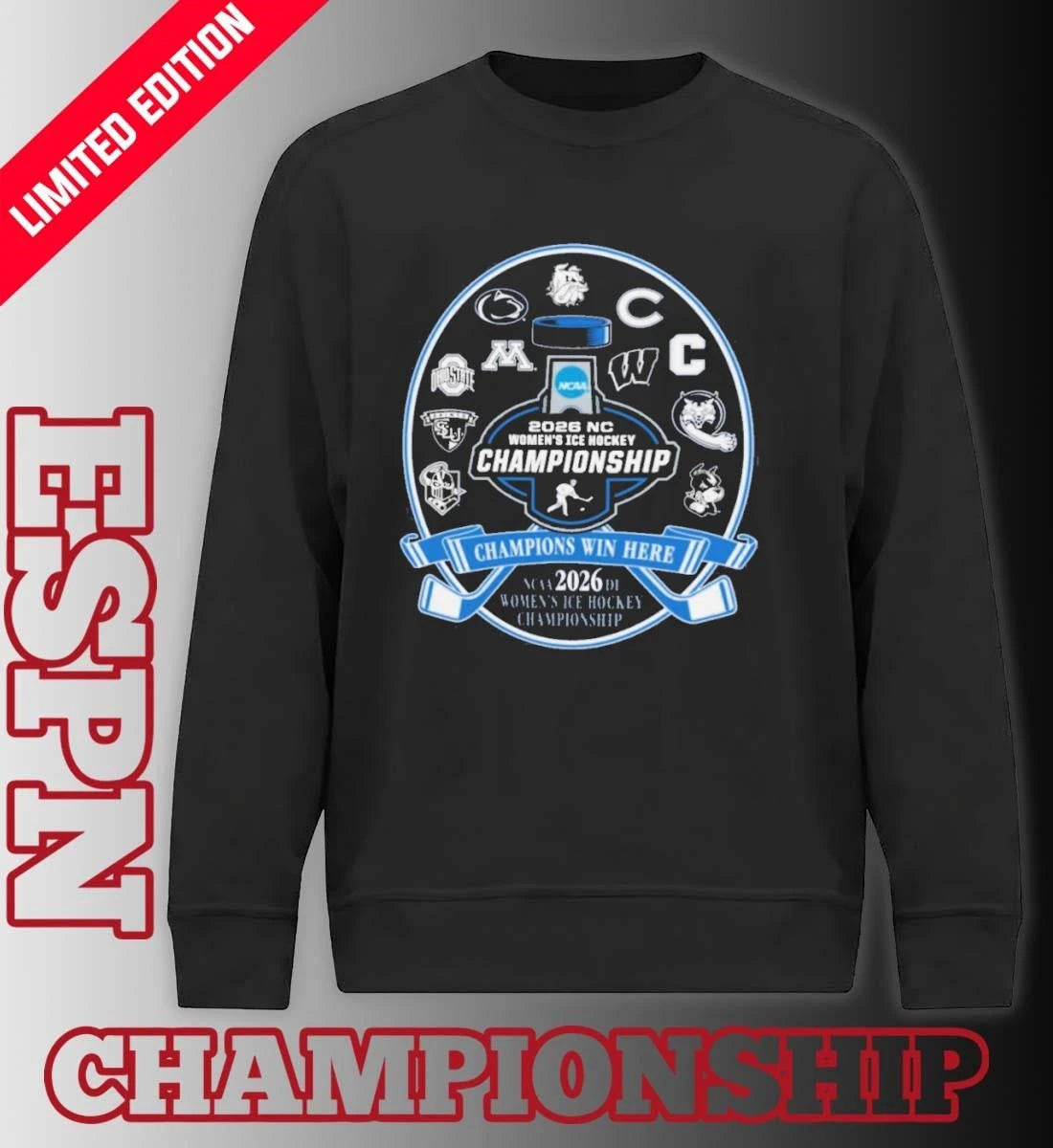 Official 2026 National Collegiate Women’s Ice Hockey Regional Shirt
