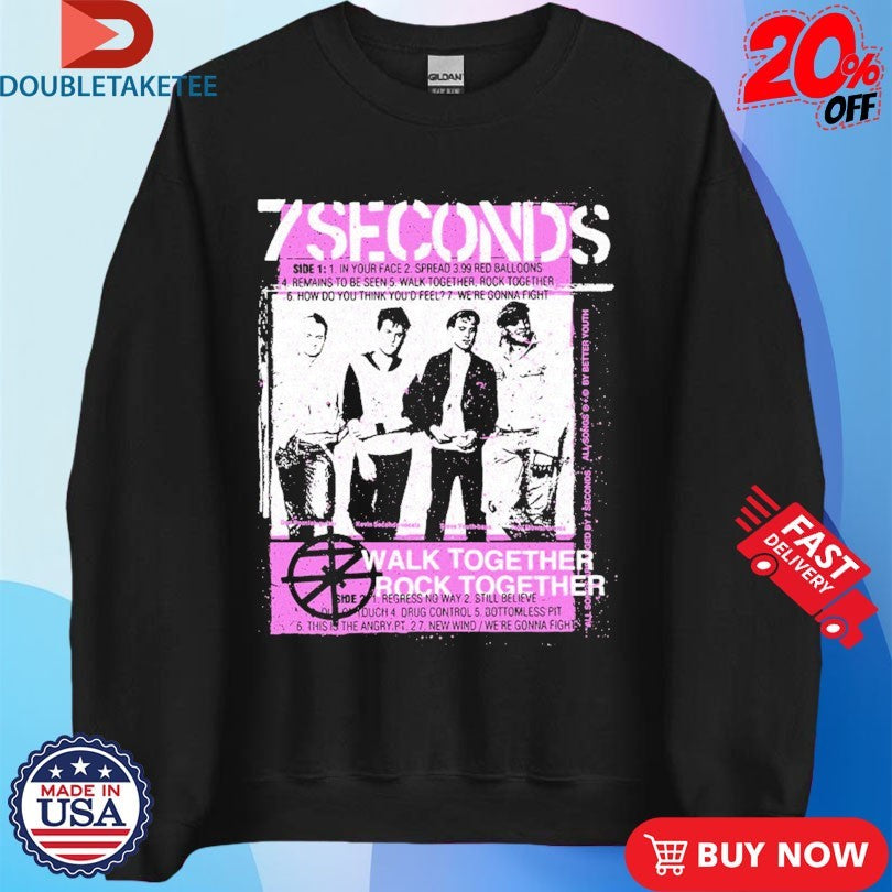 Official 7 Seconds Walk Together Rock Together Photo Shirts