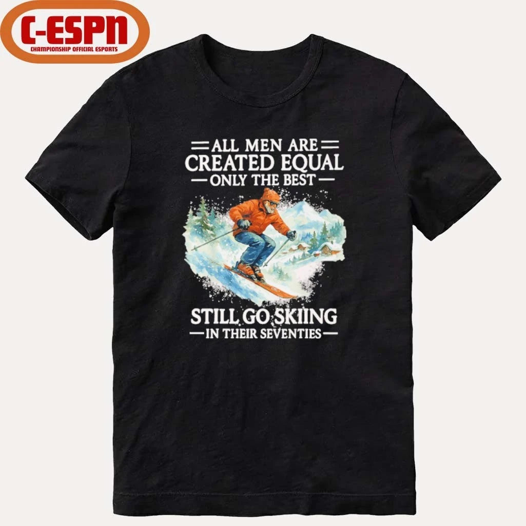 Official 70th Birthday Skier Gifts Man 70 Years Old Skiing Shirt