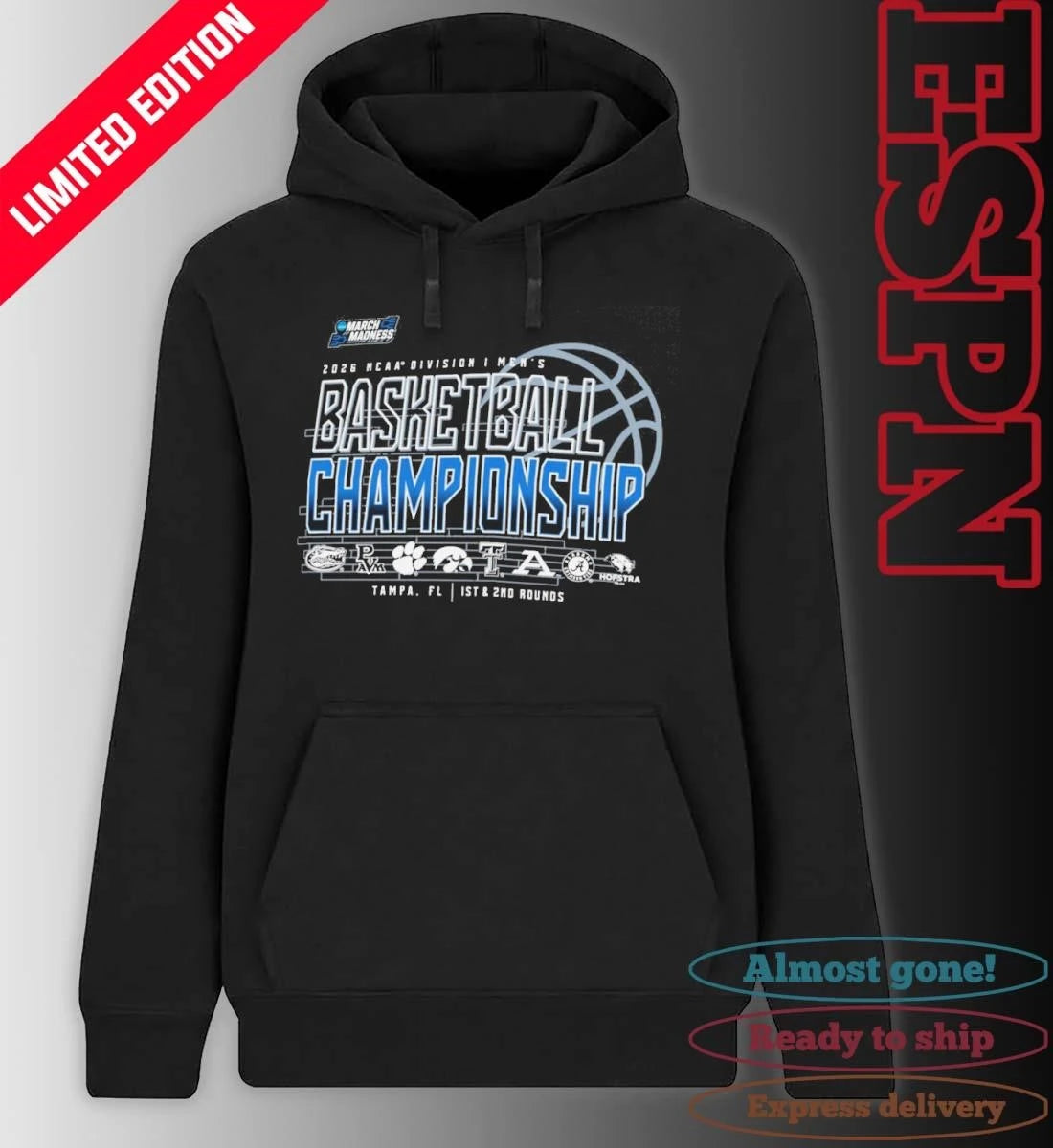 Official 8 Teams 2026 NCAA DI Men’s Basketball Championship Tampa, FL Shirt