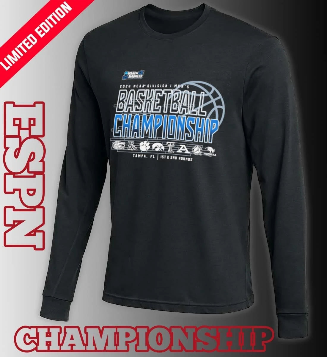 Official 8 Teams 2026 NCAA DI Men’s Basketball Championship Tampa, FL Shirt