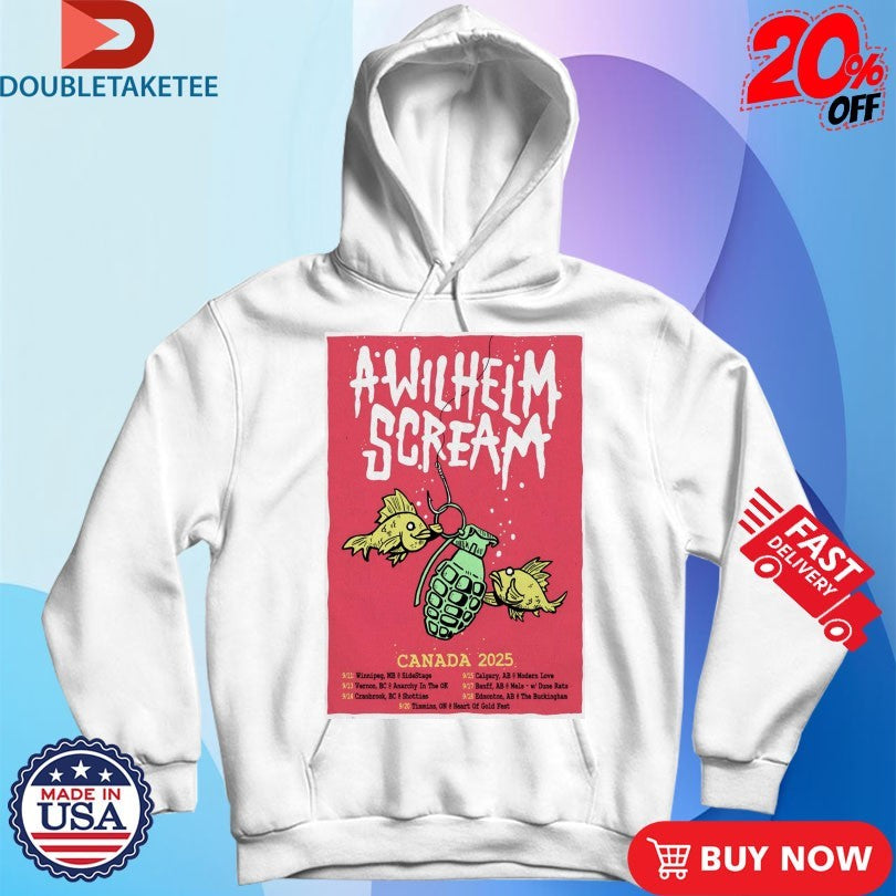 Official A Wilhelm Scream 2025 Canada Tour Dates Fish Shirts