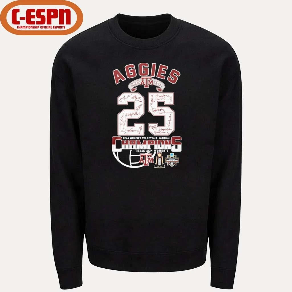 Official Aggies 2025 NCAA Volleyball National Champions 29-4 Shirt
