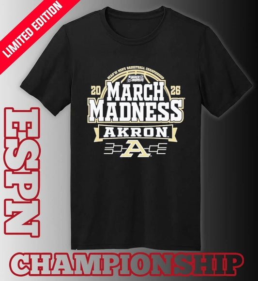 Official Akron Zips 2026 NCAA Men’s Basketball March Madness Bound Shirt