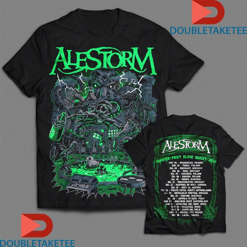 Official Alestorm Summer Slime European Tour 2024 Dates Shirts