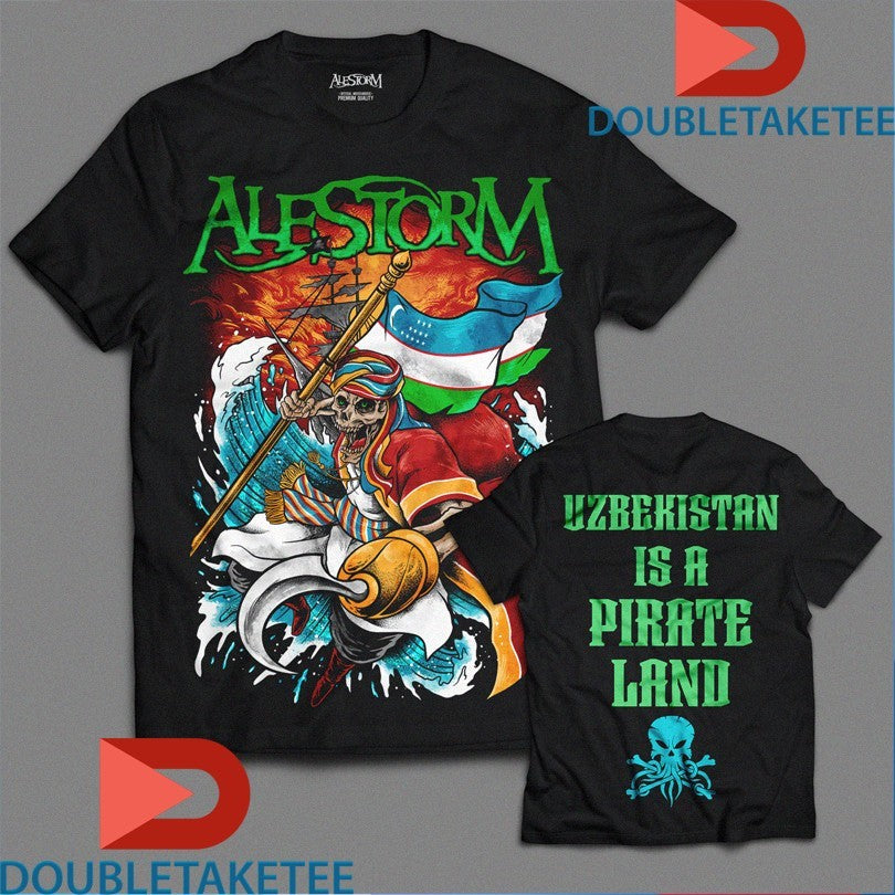 Official Alestorm Uzbekistan Is A Pirate Land Skeleton Shirts