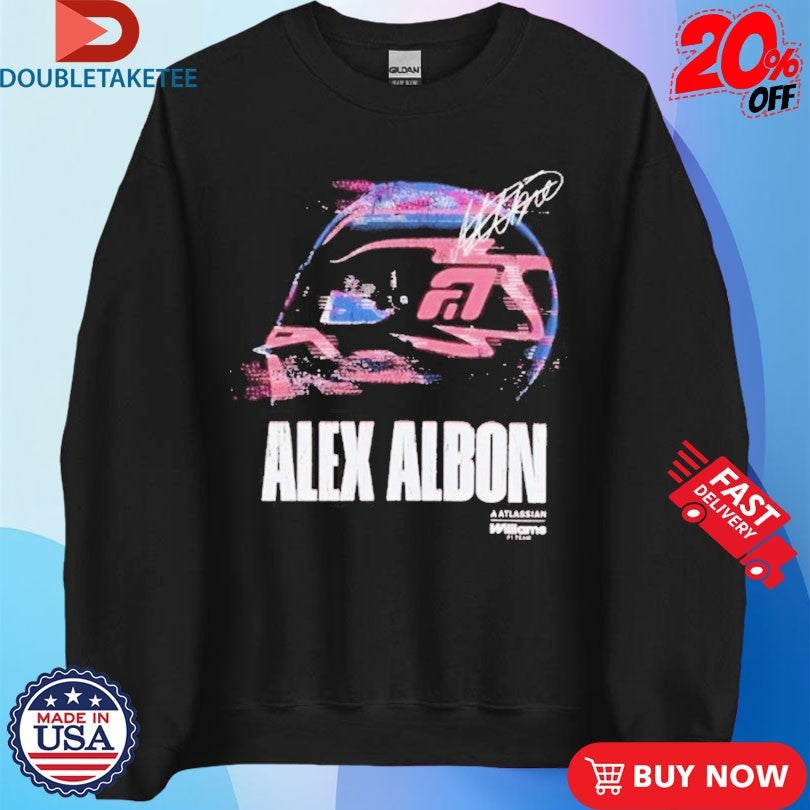 Official Alex Albon Glitch Helmet Williams F1 Shirts