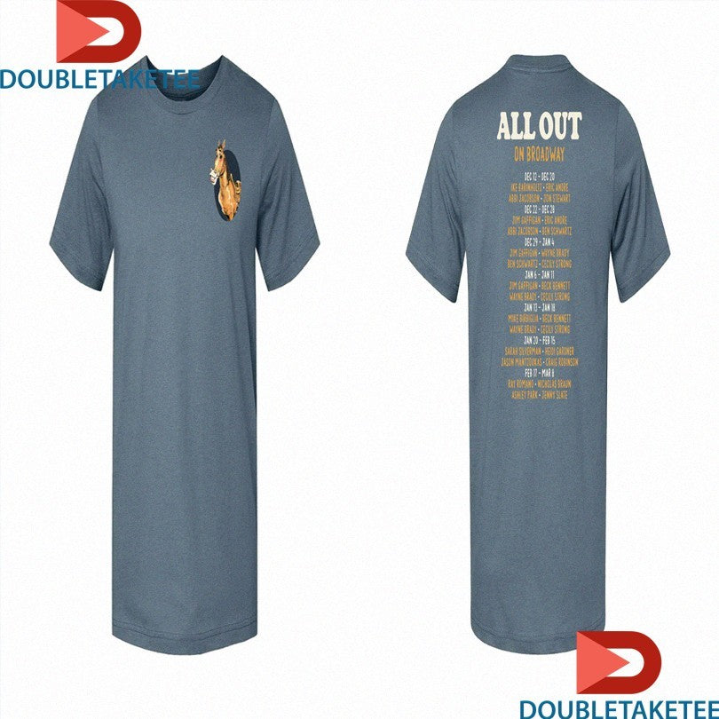 Official All Out On Broadway Tour 2025 2026 Employee Shirts
