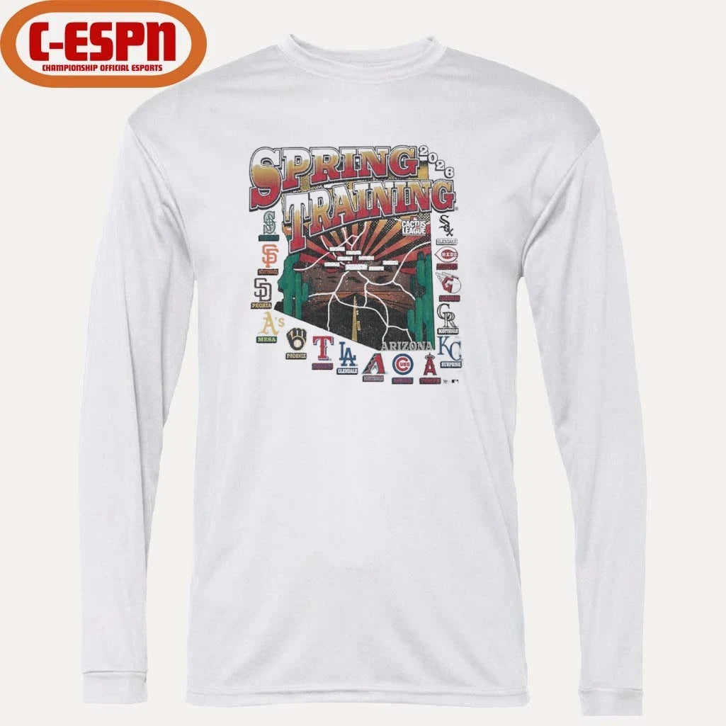 Official All Teams Spring Training 2026 MLB AZ Cactus League T-Shirt