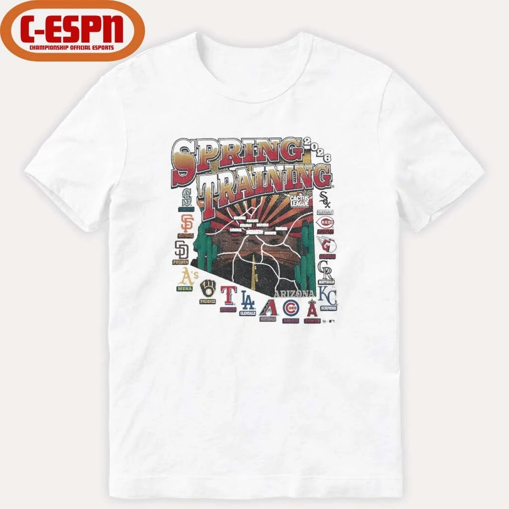 Official All Teams Spring Training 2026 MLB AZ Cactus League T-Shirt