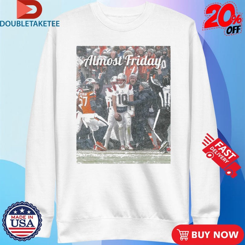 Official Almost Friday Drake Maye Snow Shirts