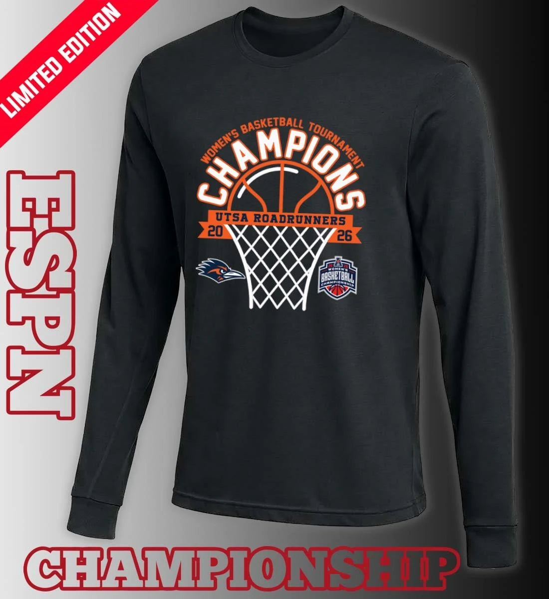 Official American Conference Women’s Basketball Tournament Champions 2026 UTSA Roadrunners T-Shirt