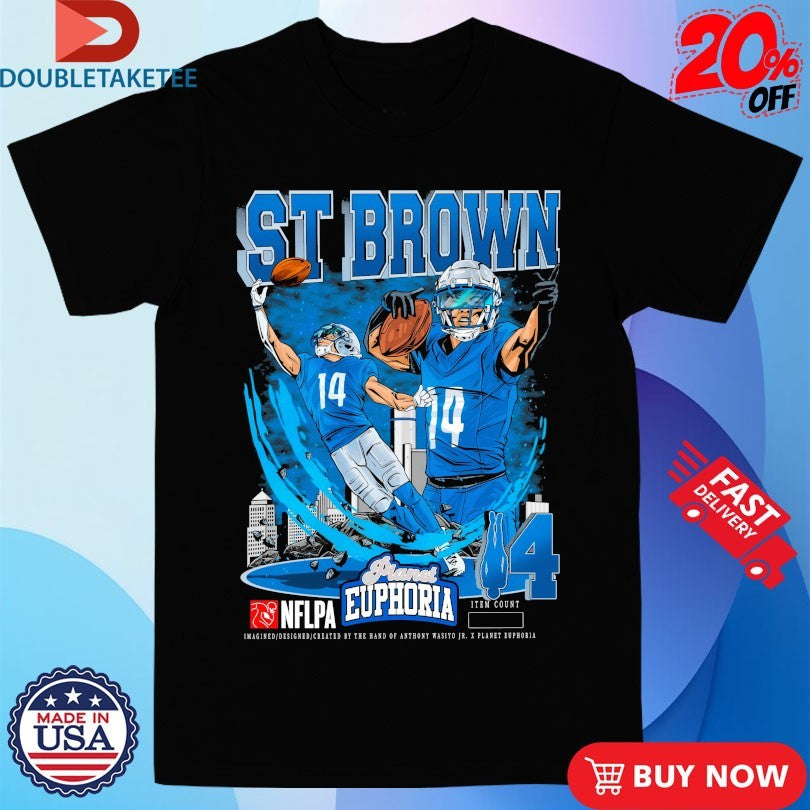 Official Amon-Ra St. Brown Planet Euphoria Shirts